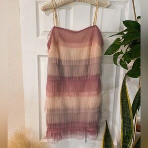 WOMEN’S PINK RUFFLED DRESS SIZE S